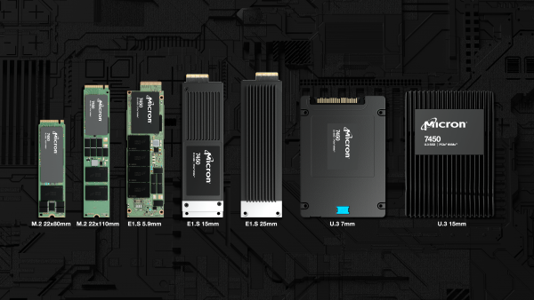 Micron 7450 NVMe™ מסופק במגוון הרחב ביותר של תצורות בתעשייה