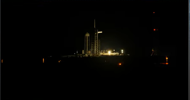 Screenshot from the official SpaceX YouTube livestream