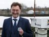 Photo caption : ‘Dr Richard Taylor, CEO and Founder of Vector Photonics, with the PCSEL and optical communications system at the successful demo across the Clyde.’